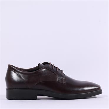 Ecco Men Metropole Milan Laced Shoe - Brown Leather