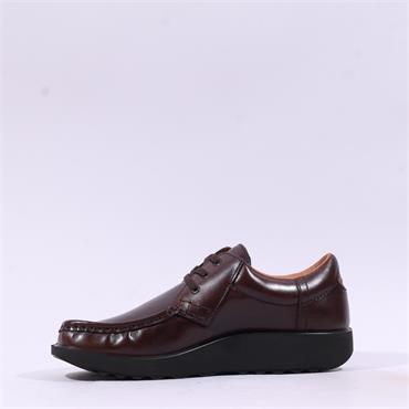 Ecco Men Joke Moc Toe Shoe - Brown Leather