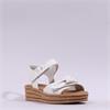 Gabor Affection Buckle Layered Sandal - Off White Leather