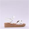 Gabor Affection Buckle Layered Sandal - Off White Leather