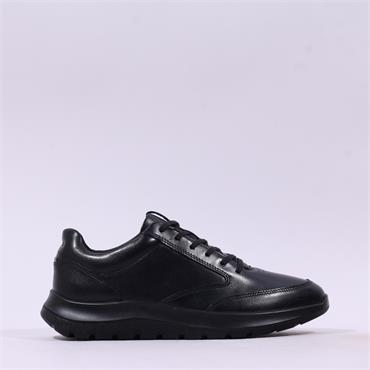 Ecco Men City Stride Laced Shoe - Black Leather