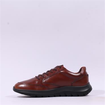 Ecco Men City Stride Laced Shoe - Cognac Leather