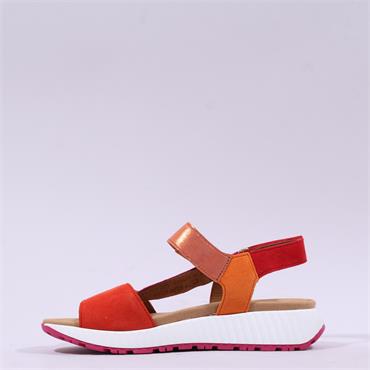 Gabor Gifted Sporty Velcro Multi Sandal - Pink Combi