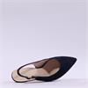 Gabor Lazona Pointed Toe Slingback Heel - Dark Navy Suede