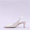 Gabor Lazona Pointed Toe Slingback Heel - Off White Leather