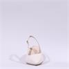 Gabor Lazona Pointed Toe Slingback Heel - Off White Leather