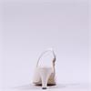 Gabor Lazona Pointed Toe Slingback Heel - Off White Leather