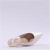 Gabor Lazona Pointed Toe Slingback Heel - Off White Leather