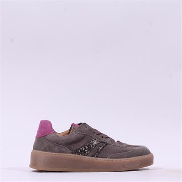 Gabor Dahma Gumsole Platform Trainer - Taupe Fuchsia
