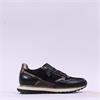 Gabor Hollywell Side Zip Lace Trainer - Black Taupe