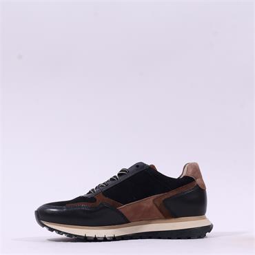 Gabor Hollywell Side Zip Lace Trainer - Black tan