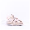 Gabor Alfa Triple Velcro Platform Sandal - Gold Leather