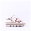 Gabor Alfa Triple Velcro Platform Sandal - Gold Leather