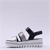 Gabor Alfa Triple Strap Platform Sandal - Black Silver