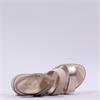 Gabor Alfa Triple Velcro Platform Sandal - Beige Metallic