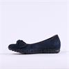 Gabor Sage Bow Slip On Wedge - Navy Suede