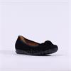 Gabor Sage Bow Slip On Wedge - Black Suede
