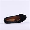 Gabor Sage Bow Slip On Wedge - Black Suede