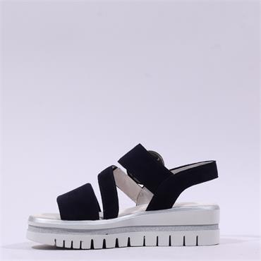 Gabor Amarillo Ring Platform Sandal - Dark Navy Suede