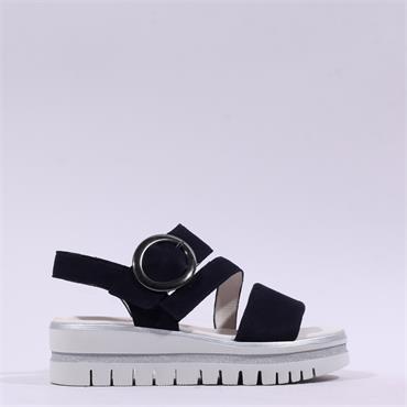 Gabor Amarillo Ring Platform Sandal - Dark Navy Suede