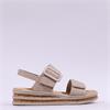 Rieker Twin Velcro Strap Platform Sandal - Beige