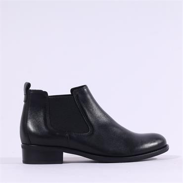 Gabor Zodiac Low Cut Chelsea Ankle Boot - Black Leather