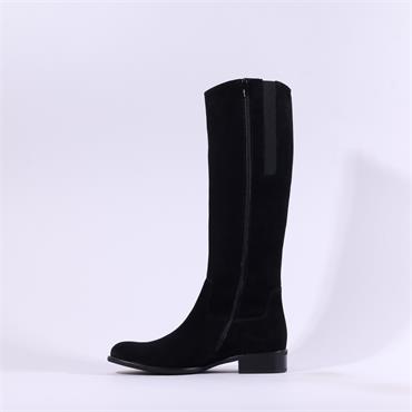 Gabor Brook Knee High Boot Small Calf - Black Suede