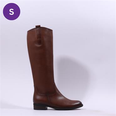 Gabor Brook Knee High Boot Small Calf - Cognac Leather