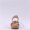 Gabor Twist Layered Wedge Sandal - Beige Leopard Combi