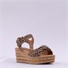 Gabor Teman Square Buckle Layered Sandal - Leopard Print