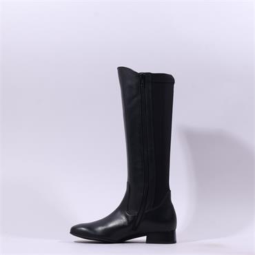 Gabor Dudley Stretch Calf Long Boot (M) - Black Leather