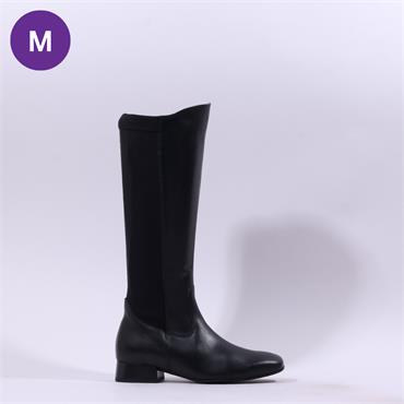 Gabor Dudley Stretch Calf Long Boot (M) - Black Leather