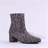 Gabor Abbey Low Block Heel Ankle Boot - Leopard Print