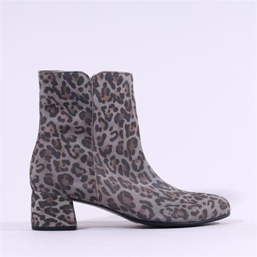 Gabor Abbey Low Block Heel Ankle Boot - Leopard Print