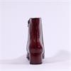 Gabor Abbey Low Block Heel Ankle Boot - Burgundy Patent