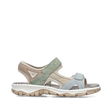 Rieker Comfort Sandal Velcro Strap - Pastel Multi