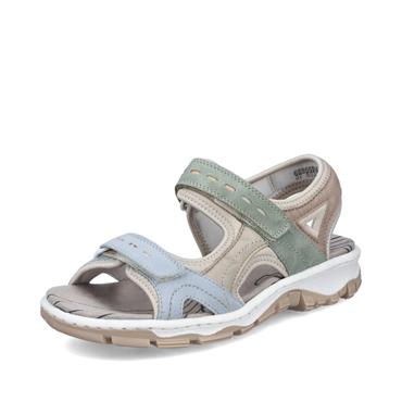 Rieker Comfort Sandal Velcro Strap - Pastel Multi