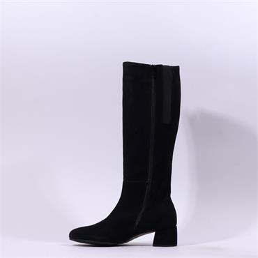 Gabor Ashby Low Knee High Medium Calf - Black Suede