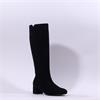 Gabor Ashby Low Knee High Medium Calf - Black Suede