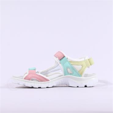 Ecco Women Offroad Yacatan Sandal - Rose Emerald Lime