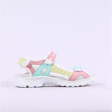 Ecco Women Offroad Yacatan Sandal - Rose Emerald Lime