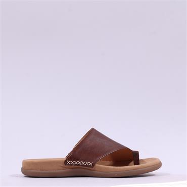 Gabor Lanzarote Toe Post Mule Sandal - Peanut