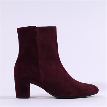 Gabor Dial Block Heel Ankle Boot - Mulberry