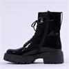 Gabor Merry Chunky Laced D Ring Boot - Black Patent