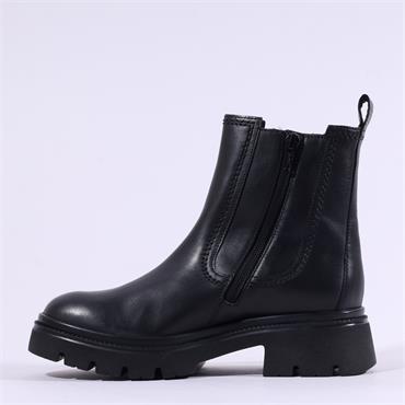 Gabor Camaro Chunky Sole Chelsea Boot - Black Leather