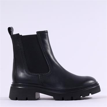 Gabor Camaro Chunky Sole Chelsea Boot - Black Leather