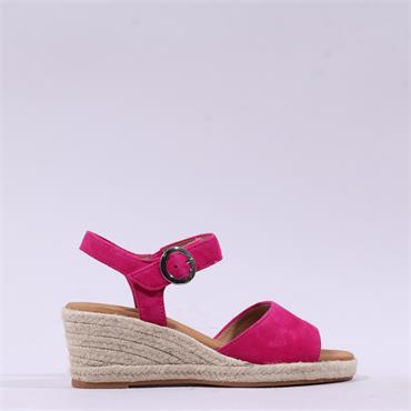 Gabor Kooky Block Heel Slingback Sandal - Pink Suede