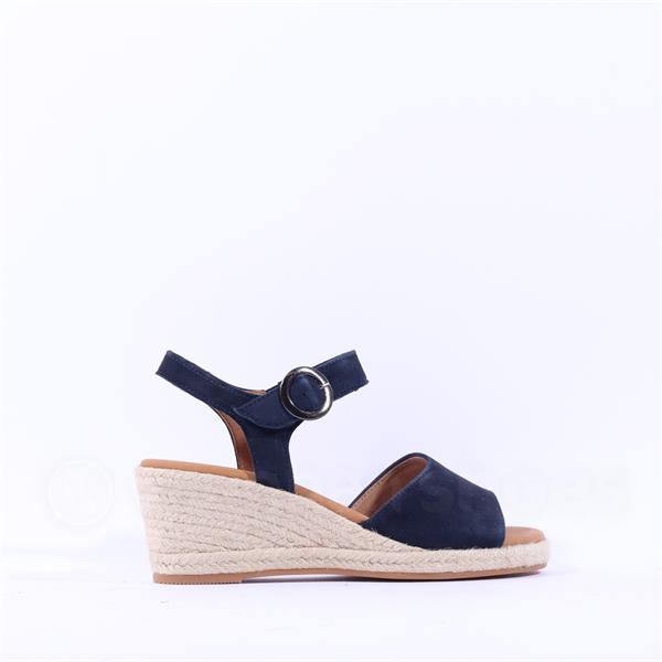 Gabor Monica Espadrille Wedge Sandal Dark Navy Suede Vaughan