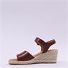 Gabor Monica Espadrille Wedge Sandal - Brown Leather