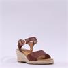 Gabor Monica Espadrille Wedge Sandal - Brown Leather